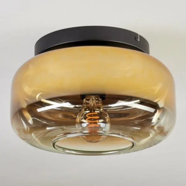 hofstein Boza Plafonnier, Boule lumineuse Or, Clair, 1 lumière* Lampes En Verre