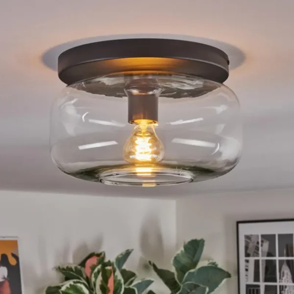 hofstein Boza Plafonnier, Boule lumineuse Clair, 1 lumière* Lampes En Verre