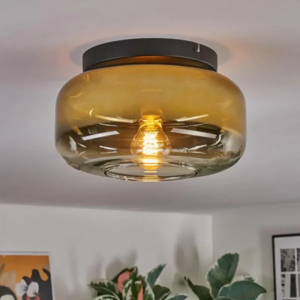 hofstein Boza Plafonnier, Boule lumineuse Or, Clair, 1 lumière* Lampes En Verre