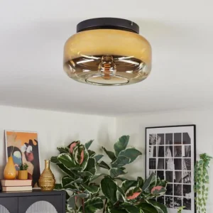 hofstein Boza Plafonnier, Boule lumineuse Or, Clair, 1 lumière* Lampes En Verre