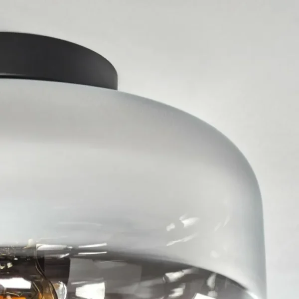 hofstein Boza Plafonnier Chrome, Clair, Fumé, 1 lumière* Lampes Modernes