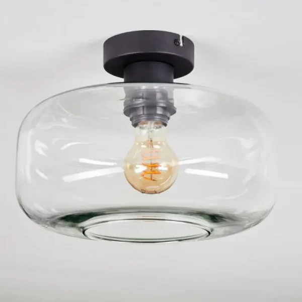 hofstein Boza Plafonnier Clair, 1 lumière* Lampes En Verre