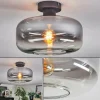 hofstein Boza Plafonnier Clair, Fumé, 1 lumière* Lampes Modernes