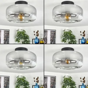 hofstein Boza Plafonnier Clair, Fumé, 1 lumière* Lampes Modernes