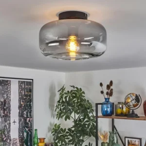 hofstein Boza Plafonnier Clair, Fumé, 1 lumière* Lampes Modernes