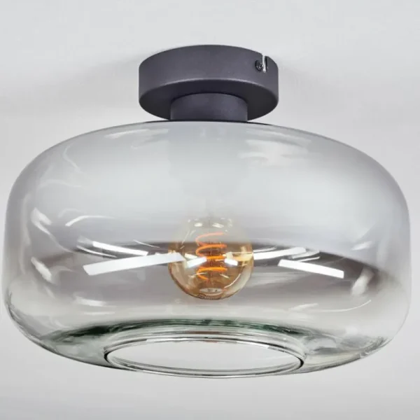 hofstein Boza Plafonnier Clair, Fumé, 1 lumière* Lampes Modernes
