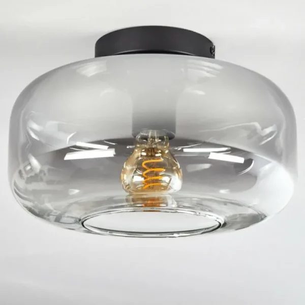 hofstein Boza Plafonnier Clair, Fumé, 1 lumière* Lampes Modernes