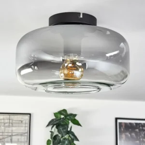 hofstein Boza Plafonnier Clair, Fumé, 1 lumière* Lampes Modernes