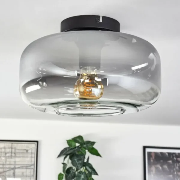 hofstein Boza Plafonnier Clair, Fumé, 1 lumière* Lampes Modernes