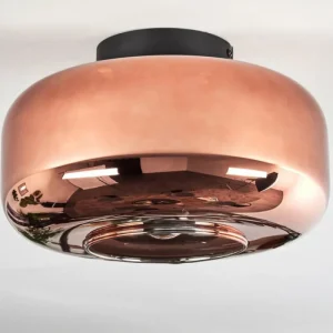 hofstein Boza Plafonnier Cuivré, 1 lumière* Lampes En Verre