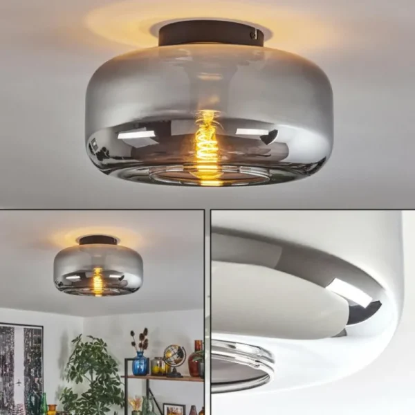 hofstein Boza Plafonnier Fumé, 1 lumière* Lampes Modernes