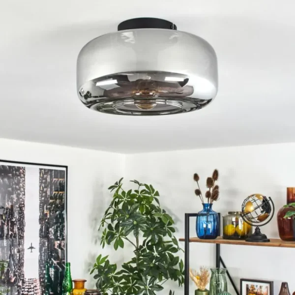 hofstein Boza Plafonnier Fumé, 1 lumière* Lampes Modernes