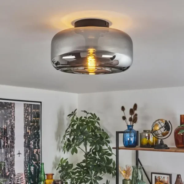 hofstein Boza Plafonnier Fumé, 1 lumière* Lampes Modernes