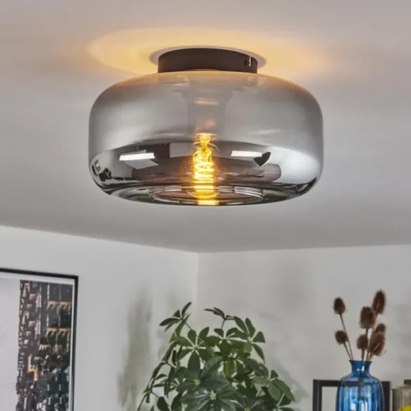 hofstein Boza Plafonnier Fumé, 1 lumière* Lampes Modernes