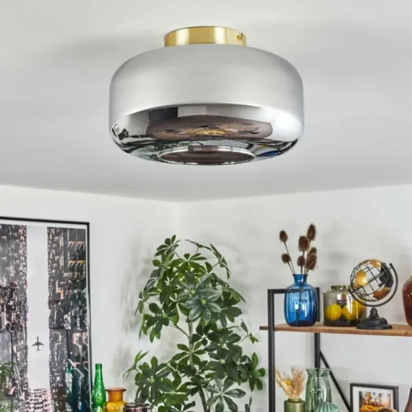 hofstein Boza Plafonnier Laiton, 1 lumière* Lampes Modernes