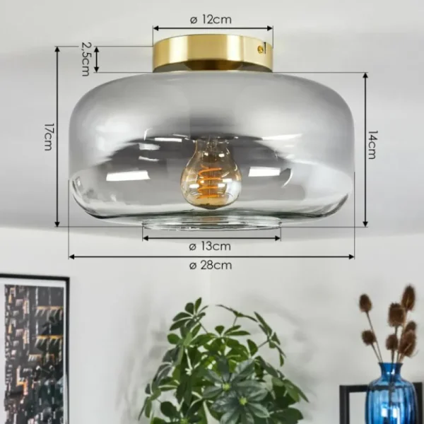 hofstein Boza Plafonnier Laiton, 1 lumière* Lampes Modernes