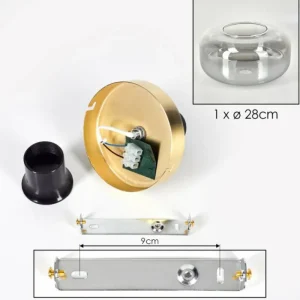 hofstein Boza Plafonnier Laiton, 1 lumière* Lampes Modernes