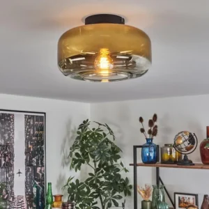 hofstein Boza Plafonnier Or, Clair, 1 lumière* Lampes En Verre