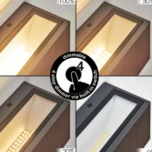 hofstein Brydebjerg Lampe murale d´extérieur, Luminaire Up & Down, Applique murale LED Noir, 1 lumière* Lampes Modernes