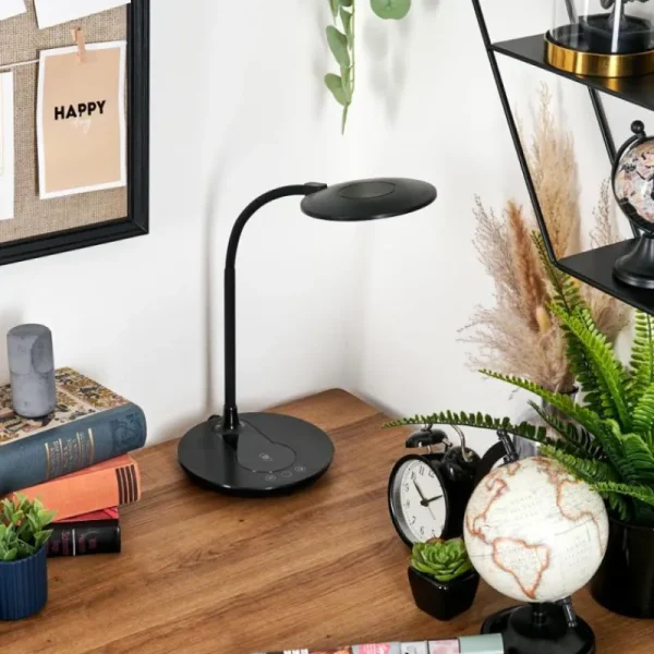 hofstein Buktrup Lampe de bureau, Lampe à poser LED Noir, 1 lumière* Lampes Modernes