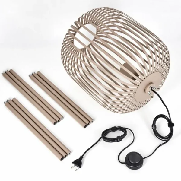 hofstein Bystrup Lampadaire Beige, Sable, 1 lumière* Lampes Modernes