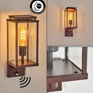 hofstein Cadafaes Lampe murale d´extérieur Rouille, 1 lumière, Détecteur de mouvement* Lampes Modernes