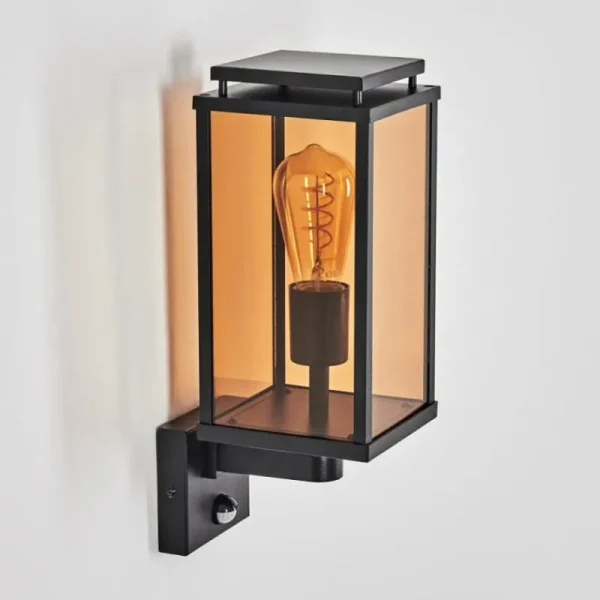 hofstein Cadafaes Lampe murale d´extérieur Noir, 1 lumière, Détecteur de mouvement* Lampes Modernes