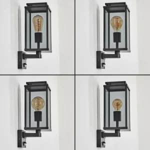 hofstein Cadafaes Lampe murale d´extérieur Noir, 1 lumière, Détecteur de mouvement* Lampes Modernes