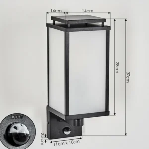 hofstein Cadafaes Lampe murale d´extérieur Noir, 1 lumière, Détecteur de mouvement* Lampes Modernes
