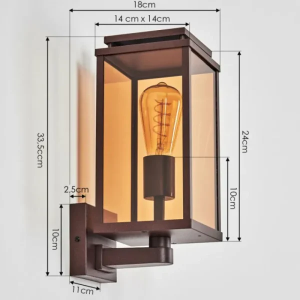 hofstein Cadafaes Lampe murale d´extérieur Rouille, 1 lumière* Lampes Modernes