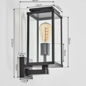 hofstein Cadafaes Lampe murale d´extérieur Noir, 1 lumière* Lampes Modernes