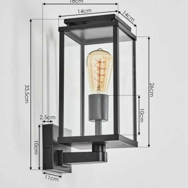 hofstein Cadafaes Lampe murale d´extérieur Noir, 1 lumière* Lampes Modernes