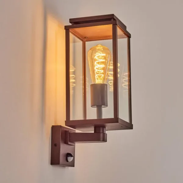 hofstein Cadafaes Lampe murale d´extérieur Rouille, 1 lumière, Détecteur de mouvement* Lampes Modernes
