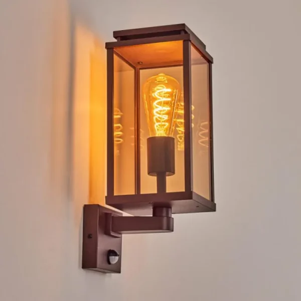 hofstein Cadafaes Lampe murale d´extérieur Rouille, 1 lumière, Détecteur de mouvement* Lampes Modernes