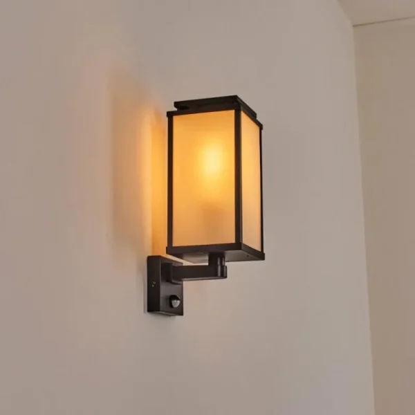 hofstein Cadafaes Lampe murale d´extérieur Noir, 1 lumière, Détecteur de mouvement* Lampes Modernes