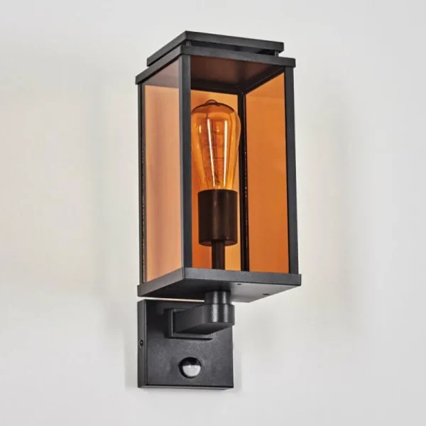 hofstein Cadafaes Lampe murale d´extérieur Noir, 1 lumière, Détecteur de mouvement* Lampes Modernes