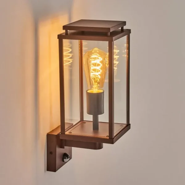 hofstein Cadafaes Lampe murale d´extérieur Rouille, 1 lumière, Détecteur de mouvement* Lampes Modernes