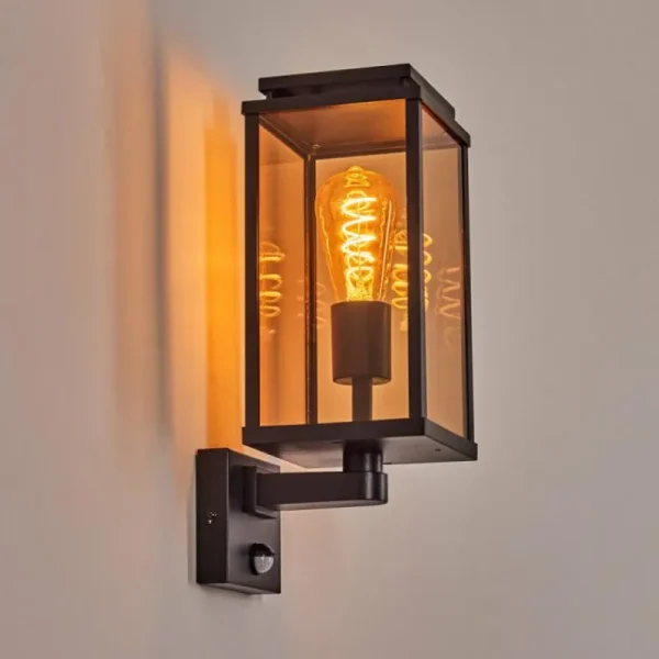 hofstein Cadafaes Lampe murale d´extérieur Noir, 1 lumière, Détecteur de mouvement* Lampes Modernes