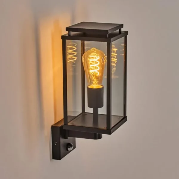 hofstein Cadafaes Lampe murale d´extérieur Noir, 1 lumière, Détecteur de mouvement* Lampes Modernes