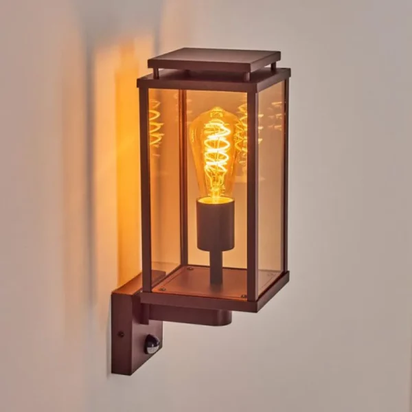 hofstein Cadafaes Lampe murale d´extérieur Rouille, 1 lumière, Détecteur de mouvement* Lampes Modernes