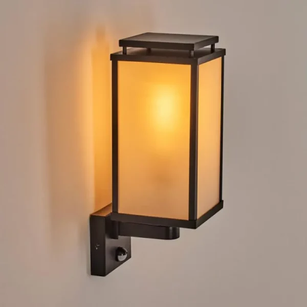 hofstein Cadafaes Lampe murale d´extérieur Noir, 1 lumière, Détecteur de mouvement* Lampes Modernes