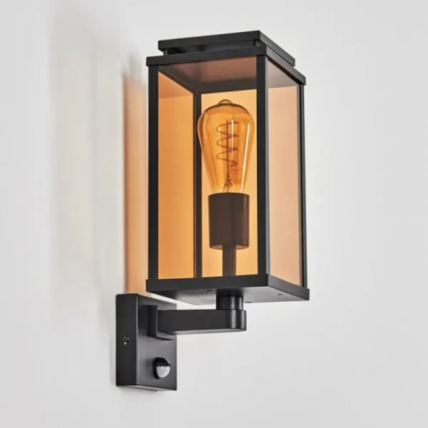 hofstein Cadafaes Lampe murale d´extérieur Noir, 1 lumière, Détecteur de mouvement* Lampes Modernes