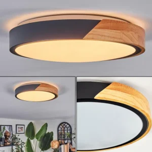 hofstein Cadaixo Plafonnier, Panel LED Écru, Noir, Blanc, 1 lumière* Lampes Modernes