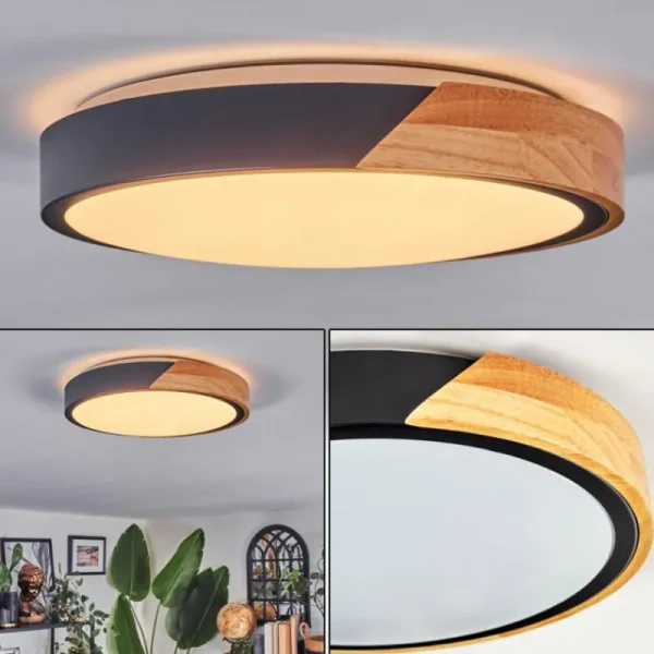 hofstein Cadaixo Plafonnier, Panel LED Écru, Noir, Blanc, 1 lumière* Lampes Modernes
