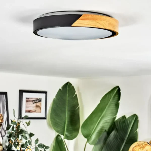 hofstein Cadaixo Plafonnier, Panel LED Écru, Noir, Blanc, 1 lumière* Lampes Modernes