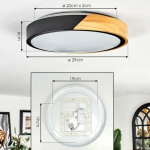 hofstein Cadaixo Plafonnier, Panel LED Écru, Noir, Blanc, 1 lumière* Lampes Modernes