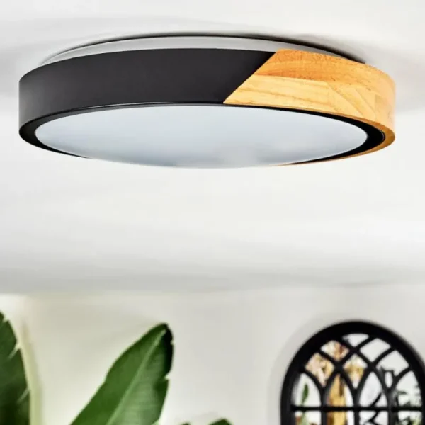 hofstein Cadaixo Plafonnier, Panel LED Écru, Noir, Blanc, 1 lumière* Lampes Modernes