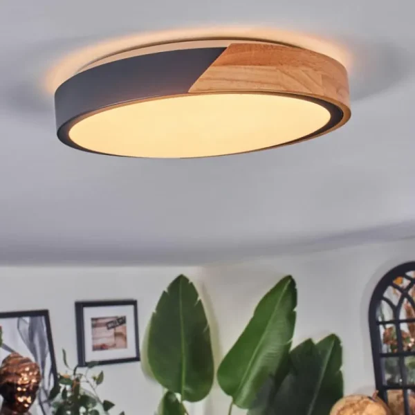 hofstein Cadaixo Plafonnier, Panel LED Écru, Noir, Blanc, 1 lumière* Lampes Modernes