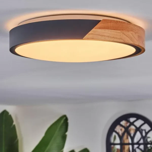 hofstein Cadaixo Plafonnier, Panel LED Écru, Noir, Blanc, 1 lumière* Lampes Modernes