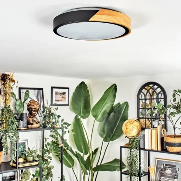 hofstein Cadaixo Plafonnier, Panel LED Écru, Noir, Blanc, 1 lumière* Lampes Modernes